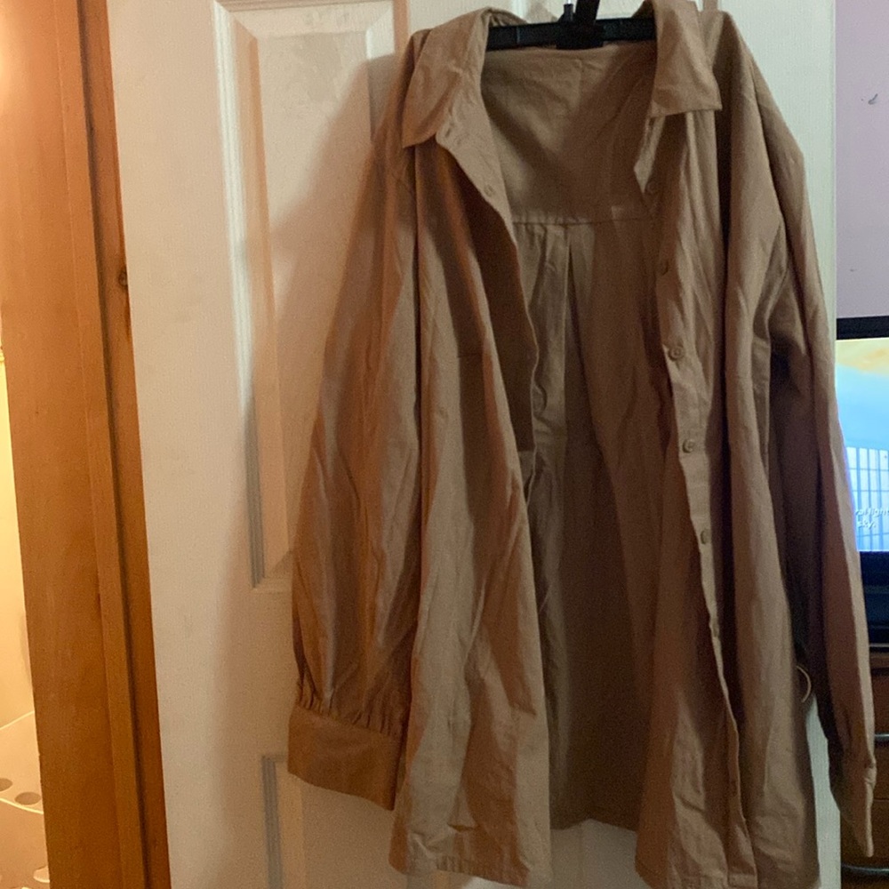 Tan Button Down shirt